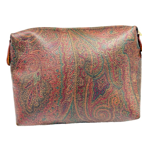Etro Handbags - Authentic Etro Paisley Cosmetic Bag Italy Multicolor Makeup Pouch Zip Clutch